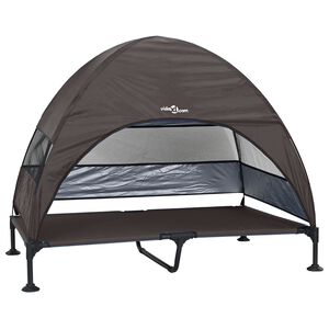 vidaXL Ανασηκωμένο Κρεβάτι Σκύλου Καφέ 127 x 81 x 108 εκ.