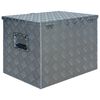 vidaXL Κουτί Αποθήκευσης Ασημί 610 x 430 x 455 εκ. Αλουμινίου