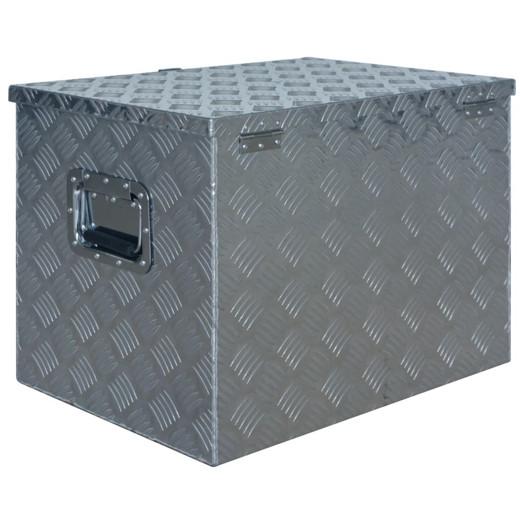 vidaXL Κουτί Αποθήκευσης Ασημί 610 x 430 x 455 εκ. Αλουμινίου