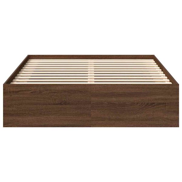 vidaXL Πλαίσιο Κρεβατιού Καφέ Δρυς 140 x 200 εκ.