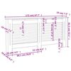 vidaXL Κάλυμμα Καλοριφέρ Λευκό 172 x 19 x 81,5 εκ. από MDF
