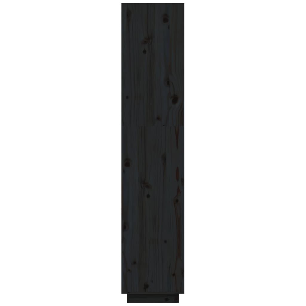 vidaXL Βιβλιοθήκη/Διαχωριστικό Χώρου Μαύρο 40x35x167 εκ. Μασίφ Πεύκο
