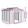 vidaXL Σπιτάκι σκύλου με οροφή 113x153x101 cm Γαλβανισμένος χάλυβας