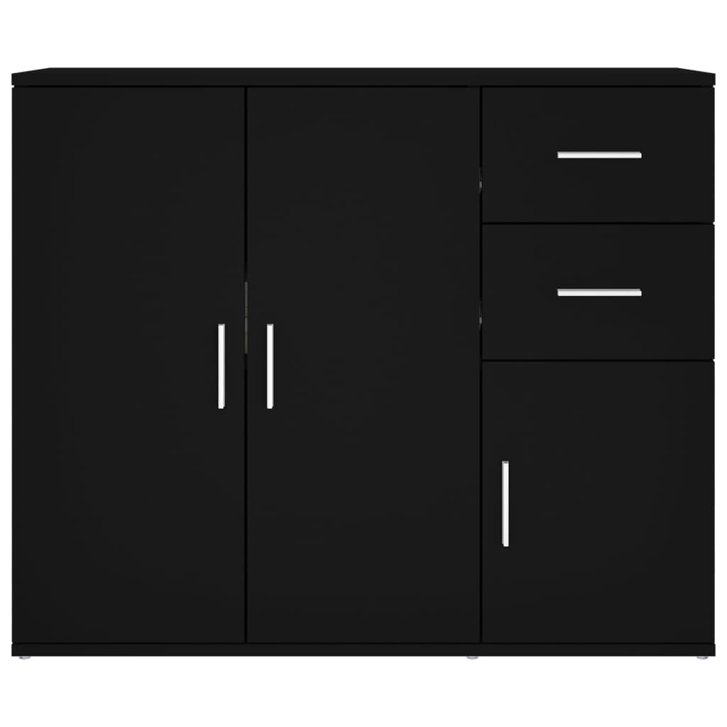 vidaXL Ντουλάπι Μαύρο 91 x 29,5 x 75 εκ. από Επεξεργασμένο Ξύλο