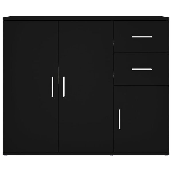 vidaXL Ντουλάπι Μαύρο 91 x 29,5 x 75 εκ. από Επεξεργασμένο Ξύλο