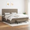 vidaXL &Kappa;&rho;&epsilon;&beta;ά&tau;&iota; Boxspring &mu;&epsilon; &Sigma;&tau;&rho;ώ&mu;&alpha; Taupe 200x200 &epsilon;&kappa;. &Upsilon;&phi;&alpha;&sigma;&mu;ά&tau;&iota;&nu;&omicron;
