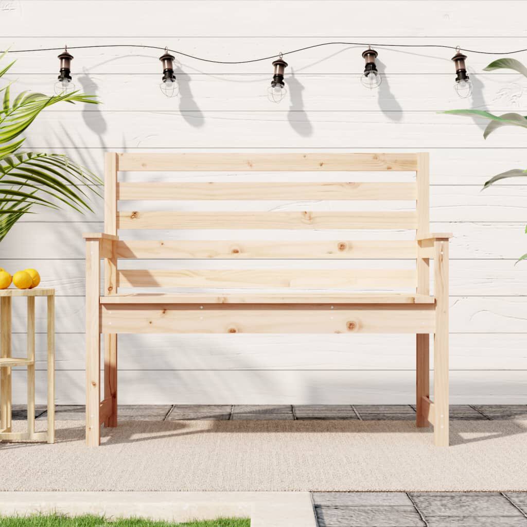 vidaXL Παγκάκι Κήπου 109 x 48 x 91,5 εκ. από Μασίφ Ξύλο Πεύκου