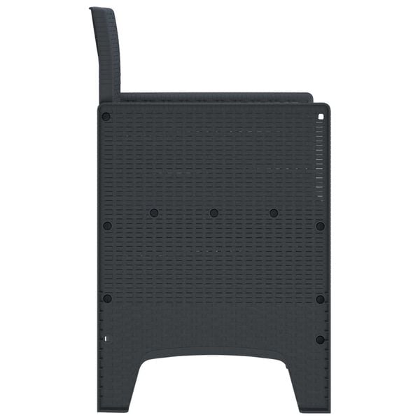 vidaXL Καρέκλες Κήπου 2 pcs Ανθρακί 53 x 49 x 85 εκ.