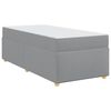 vidaXL Σκελετός Κρεβατιού με στρώμα Ανοιχτό γκρι 80 x 200 cm ύφασμα