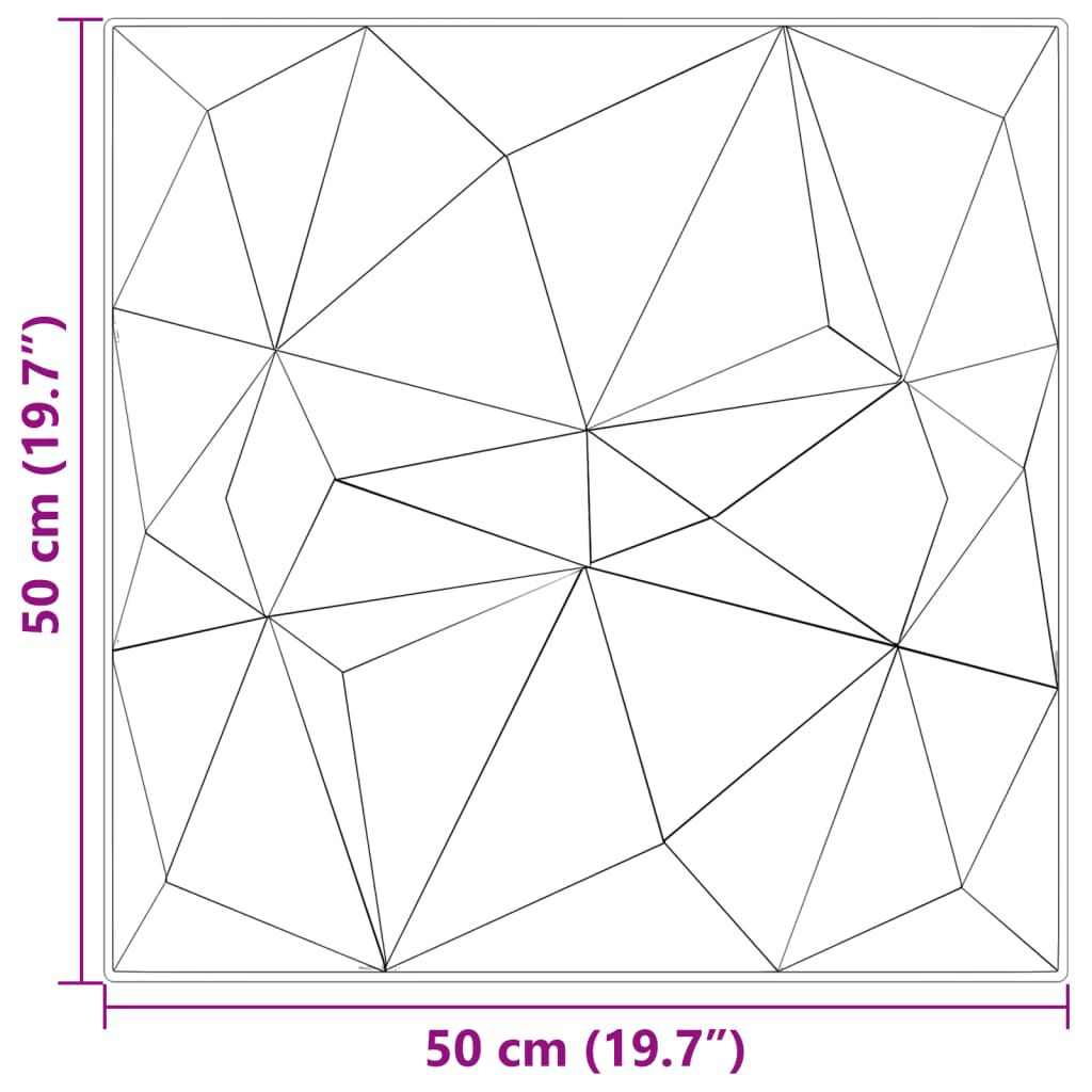 vidaXL Πάνελ Τοίχου 12 τεμ. Σχ. Διαμάντι Πράσινα 50x50εκ. 3 μ² από XPS