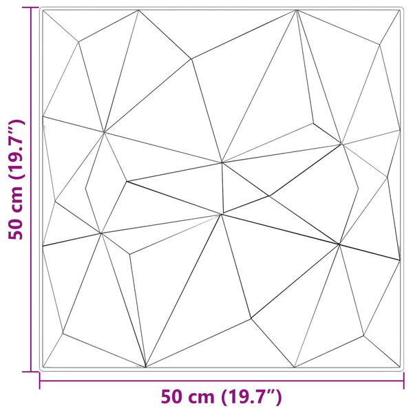 vidaXL Πάνελ Τοίχου 12 τεμ. Σχ. Διαμάντι Πράσινα 50x50εκ. 3 μ² από XPS