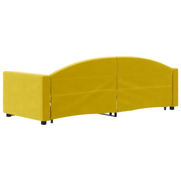 vidaXL Καναπές Κρεβάτι Συρόμενος Κίτρινος 80 x 200 εκ. Βελούδινος