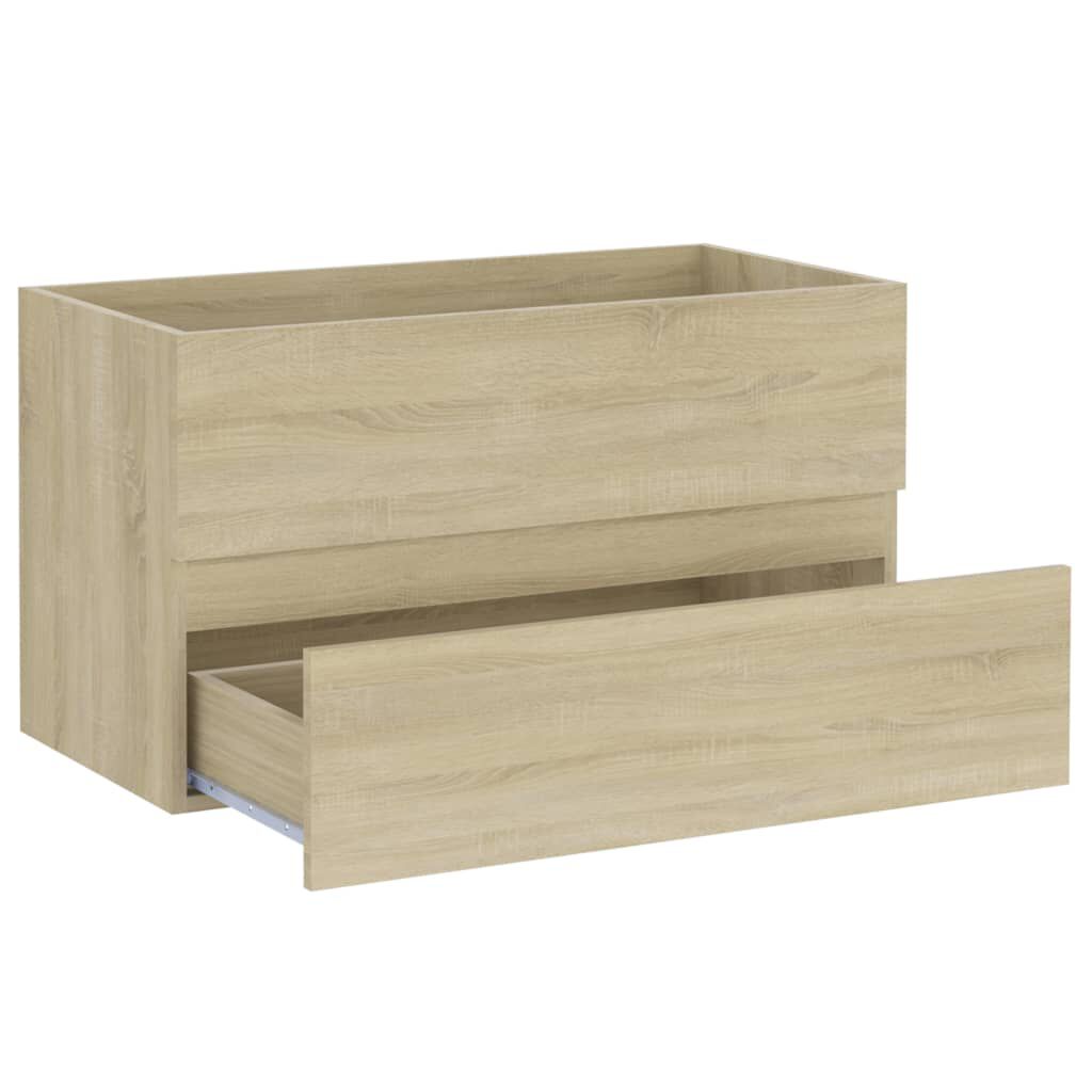 vidaXL Ντουλάπι Νιπτήρα Sonoma Δρυς 80 x 38,5 x 45 εκ. από Επεξ. Ξύλο