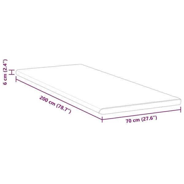 vidaXL Στρώματα Λευκό 70 x 200 cm 100% ύφασμα πολυεστέρα με τζακάρ