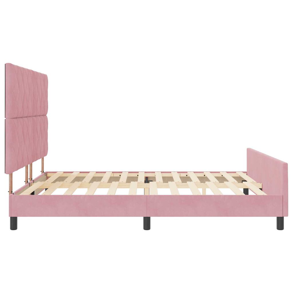 vidaXL Κρεβάτι Ροζ 180x200 εκ. Βελούδο