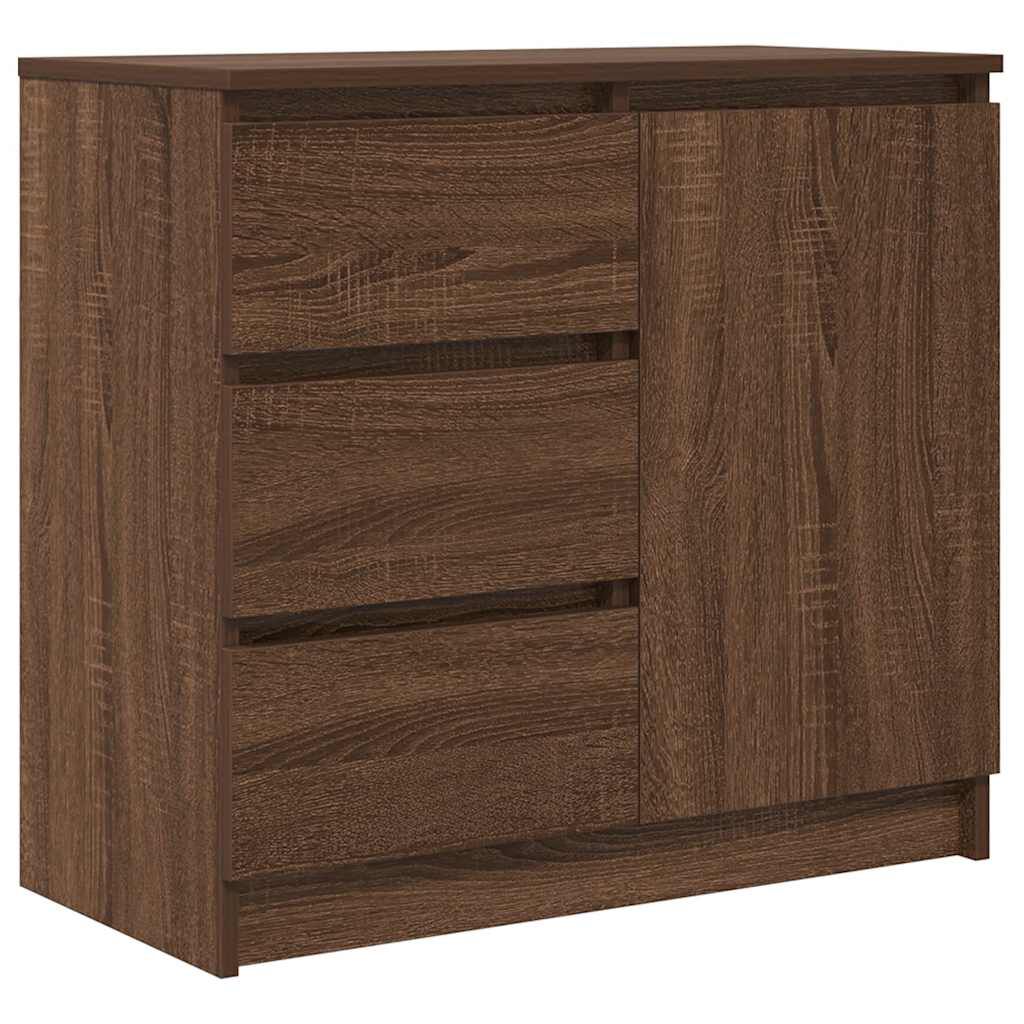 vidaXL Συρταριέρα με Συρτάρια καφέ δρυς 71x35x65 εκ. Επεξ. Ξύλο