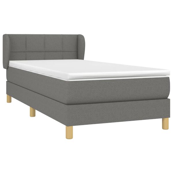 vidaXL &Kappa;&rho;&epsilon;&beta;ά&tau;&iota; Boxspring &mu;&epsilon; &Sigma;&tau;&rho;ώ&mu;&alpha; &Sigma;&kappa;&omicron;ύ&rho;&omicron; &Gamma;&kappa;&rho;&iota; 90x190 &epsilon;&kappa;. &Upsilon;&phi;&alpha;&sigma;&mu;ά&tau;&iota;&nu;&omicron;