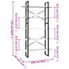 vidaXL Βιβλιοθήκη με 5 Ράφια Λευκή 100 x 30 x 175 εκ από Ξύλο Πεύκου