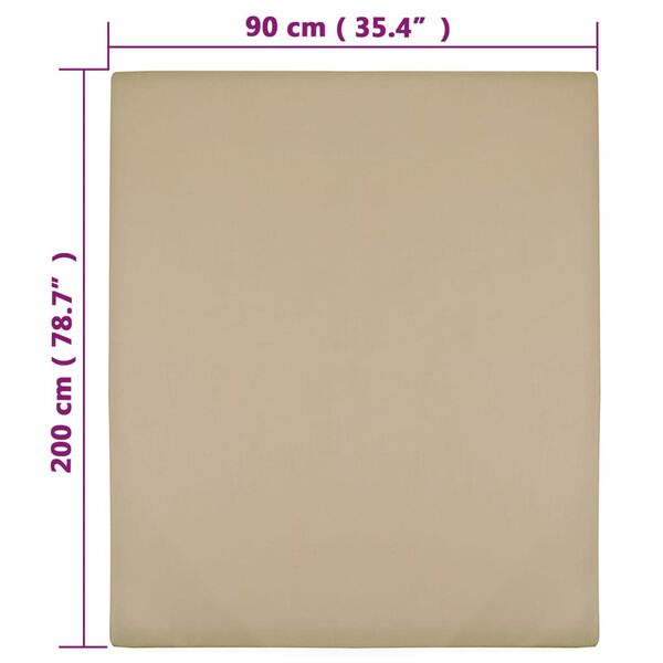 vidaXL &Sigma;&epsilon;&nu;&tau;ό&nu;&iota;&alpha; &mu;&epsilon; &Lambda;ά&sigma;&tau;&iota;&chi;&omicron; 2 &tau;&epsilon;&mu;. Taupe 90 x 200 &epsilon;&kappa;. &Beta;&alpha;&mu;&beta;&alpha;&kappa;&epsilon;&rho;ό &Zeta;έ&rho;&sigma;&epsilon;ϊ