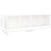 vidaXL Βιβλιοθήκη/Έπιπλο Τηλεόρασης Λευκό 36x30x143 εκ. Επεξ. Ξύλο