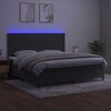 vidaXL &Kappa;&rho;&epsilon;&beta;ά&tau;&iota; Boxspring &mu;&epsilon; &Sigma;&tau;&rho;ώ&mu;&alpha; & LED &Sigma;&kappa;. &Gamma;&kappa;&rho;&iota; 200x200&epsilon;&kappa;. &Beta;&epsilon;&lambda;&omicron;ύ&delta;&iota;&nu;&omicron;