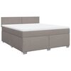 vidaXL &Kappa;&rho;&epsilon;&beta;ά&tau;&iota; Boxspring &mu;&epsilon; &Sigma;&tau;&rho;ώ&mu;&alpha; Taupe 180x200 &epsilon;&kappa;. &Upsilon;&phi;&alpha;&sigma;&mu;ά&tau;&iota;&nu;&omicron;