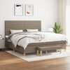 vidaXL &Kappa;&rho;&epsilon;&beta;ά&tau;&iota; Boxspring &mu;&epsilon; &Sigma;&tau;&rho;ώ&mu;&alpha; Taupe 200x200 &epsilon;&kappa;. &Upsilon;&phi;&alpha;&sigma;&mu;ά&tau;&iota;&nu;&omicron;