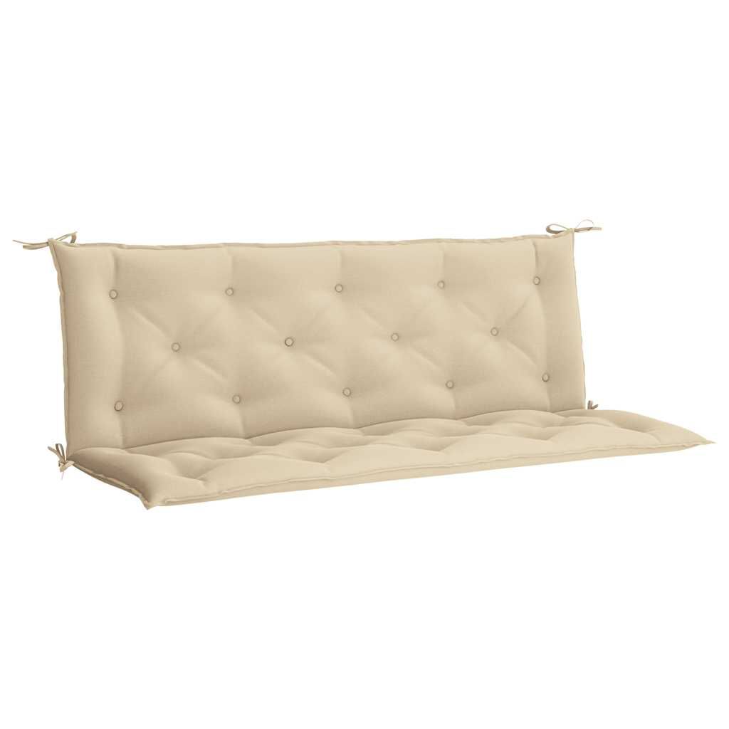 vidaXL Μαξιλάρι Πάγκου Κήπου Μπεζ 150x(50+50)x7 εκ. Ύφασμα Oxford