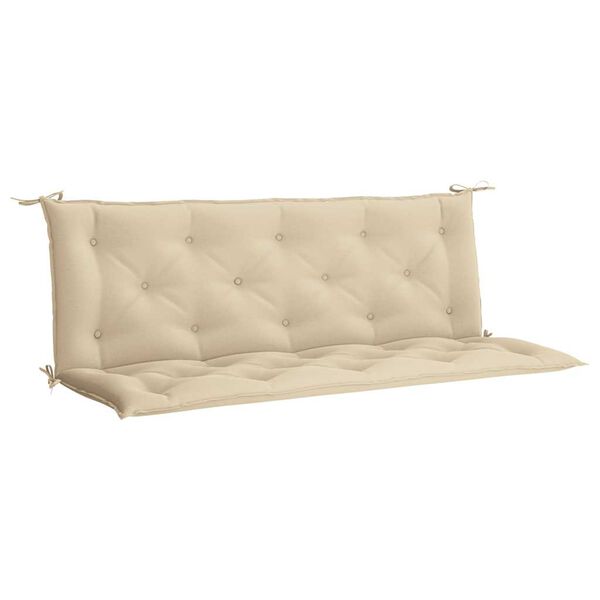 vidaXL Μαξιλάρι Πάγκου Κήπου Μπεζ 150x(50+50)x7 εκ. Ύφασμα Oxford