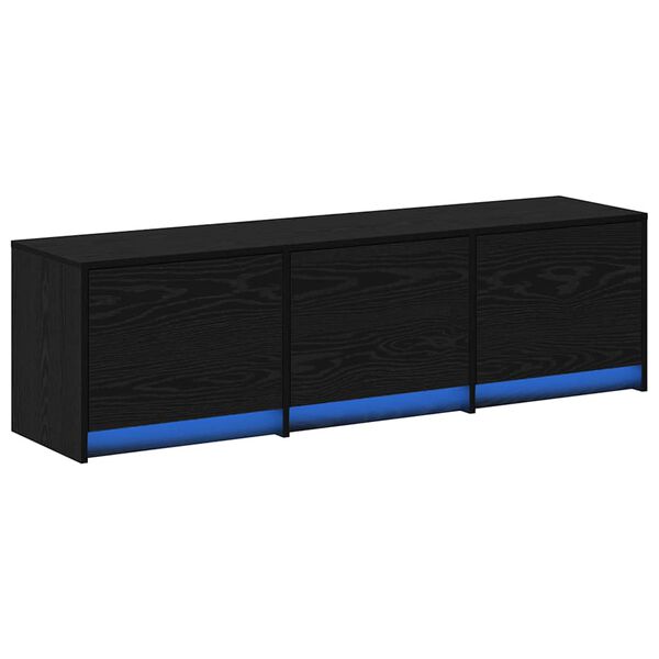 vidaXL Έπιπλο Τηλεόρασης με συρτάρι Μαύρη δρυς 140 x 34 x 40 εκ