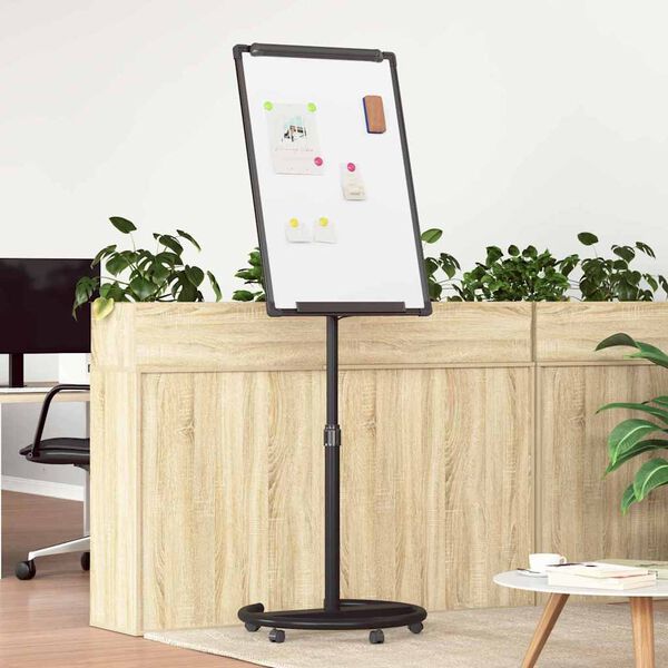 vidaXL Μαγνητικός λευκός πίνακας Λευκό και μαύρο 62 x 62 x 195 εκ. EPS