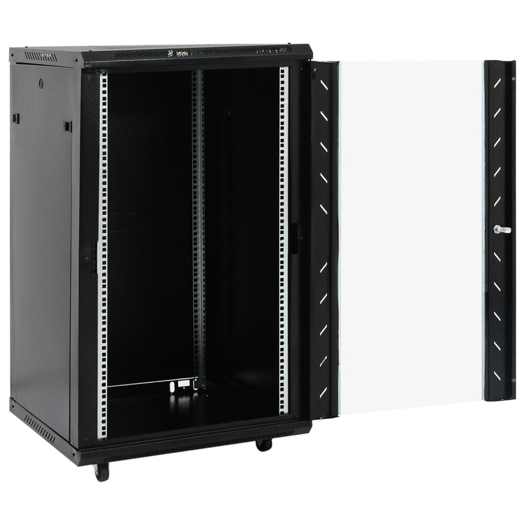 vidaXL Καμπίνα Δικτύου 18U 19" IP20 Μαύρη 60x60x100 εκ.
