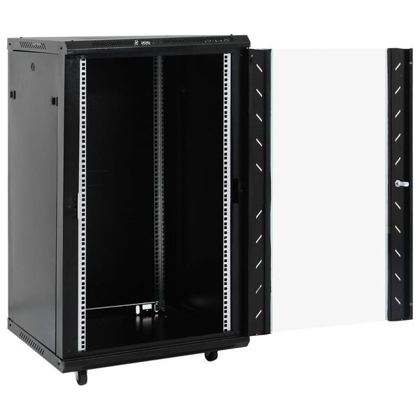 vidaXL Καμπίνα Δικτύου 18U 19" IP20 Μαύρη 60x60x100 εκ.
