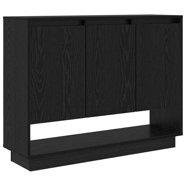vidaXL Πλαϊνό γραφείο Μαύρη δρυς 97 x 29 x 75 εκ. Επεξεργασμένο ξύλο