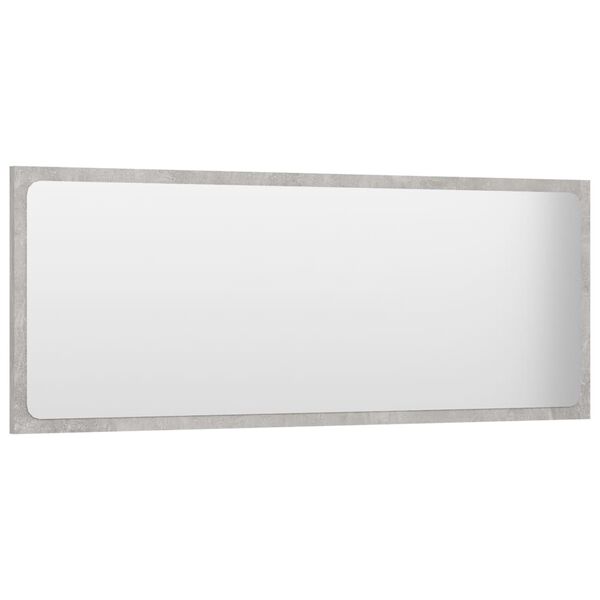 vidaXL Καθρέφτης Μπάνιου Γκρι Σκυροδέματος 100x1,5x37 εκ. Μοριοσανίδα