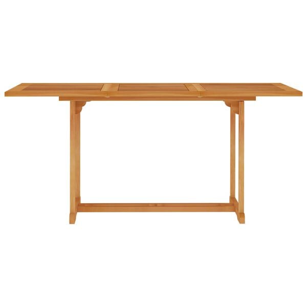 vidaXL Τραπέζι Κήπου 150 x 90 x 75 εκ. από Μασίφ Ξύλο Teak