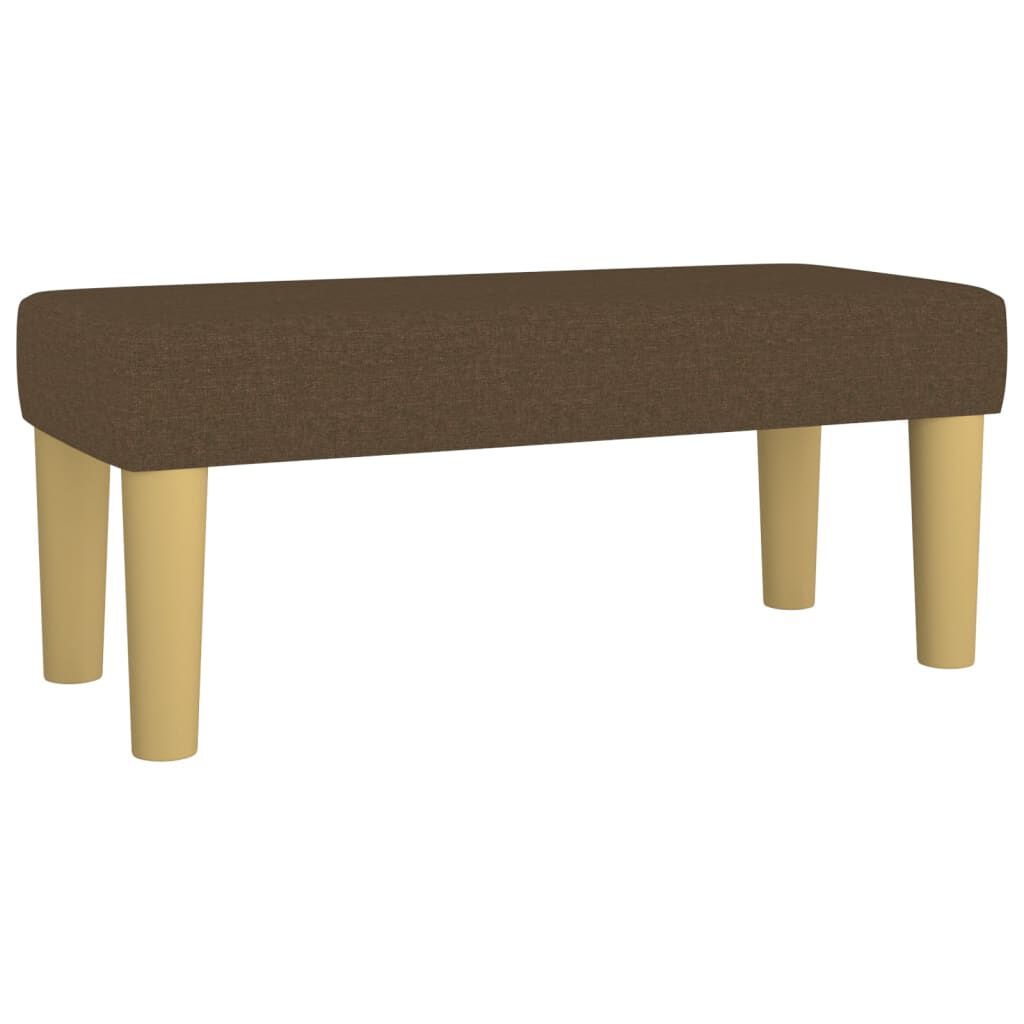 vidaXL Κρεβάτι Boxspring με Στρώμα Σκούρο Καφέ 80x200 εκ. Υφασμάτινο