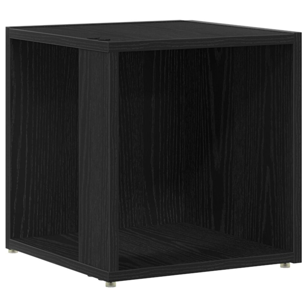 vidaXL Τραπέζι Μαύρη Δρυς 33x33x34,5 εκ. Κατασκευασμένο ξύλο