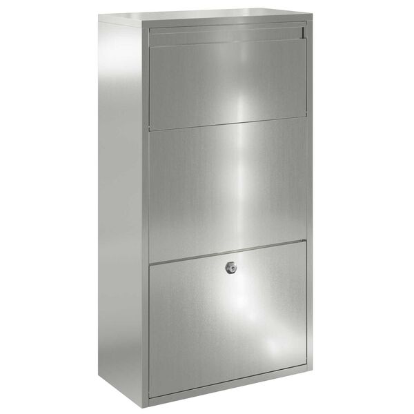 vidaXL Γραμματοκιβώτιο Πακέτων 44x22x82 εκ. Γαλβανισμένος Χάλυβας