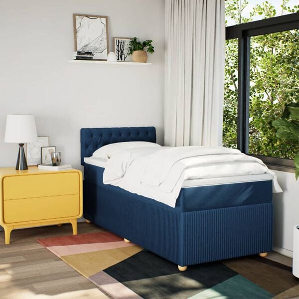 vidaXL &Kappa;&rho;&epsilon;&beta;ά&tau;&iota; Boxspring &mu;&epsilon; &Sigma;&tau;&rho;ώ&mu;&alpha; &Mu;&pi;&lambda;&epsilon; 80x200 &epsilon;&kappa;. &Upsilon;&phi;&alpha;&sigma;&mu;ά&tau;&iota;&nu;&omicron;