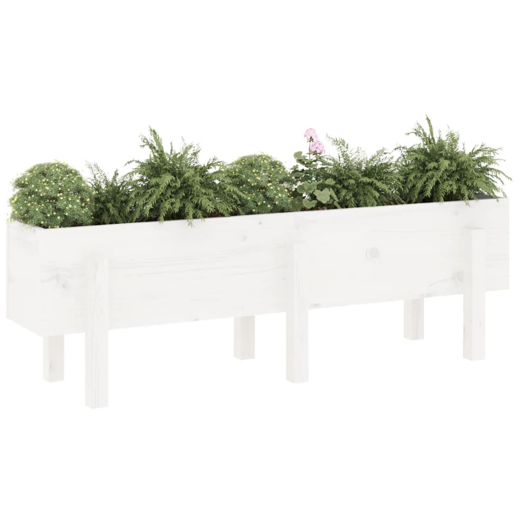 vidaXL Ζαρντινιέρα Υπερυψωμένη 121 x 30 x 38 εκ. από Μασίφ Ξύλο Πεύκου