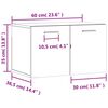 vidaXL Ντουλάπι Τοίχου Μαύρο 60 x 36,5 x 35 εκ. από Επεξεργασμένο Ξύλο