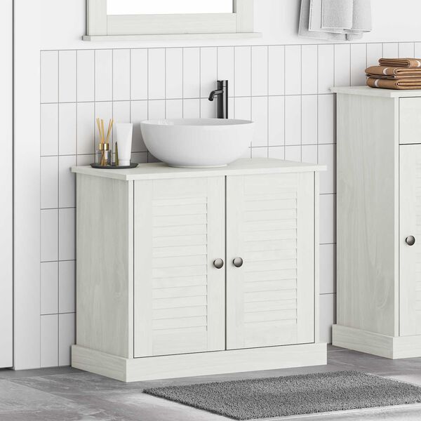 vidaXL Ντουλάπι Νιπτήρα 'VIGO' με Πόρτες 67.5x34x59 cm Σταθερού Ξύλου Πεύκου