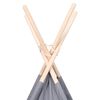 vidaXL Σκηνή Teepee Παιδική Γκρι 120x120x150 εκ. Peach Skin με Σάκο