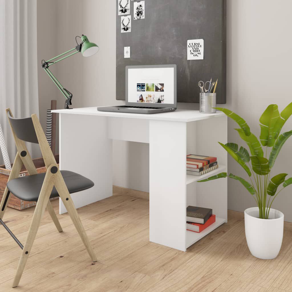 vidaXL Γραφείο Λευκό 110 x 60 x 73 εκ. από Μοριοσανίδα