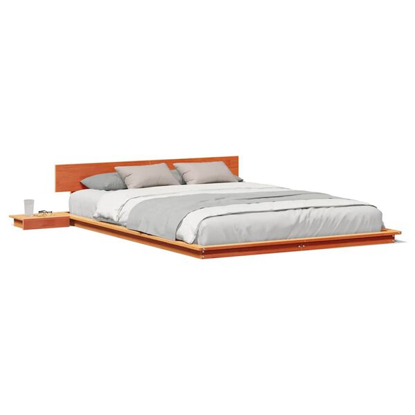 vidaXL Σκελετός Κρεβατιού Καφέ 150 x 200 cm ξύλο