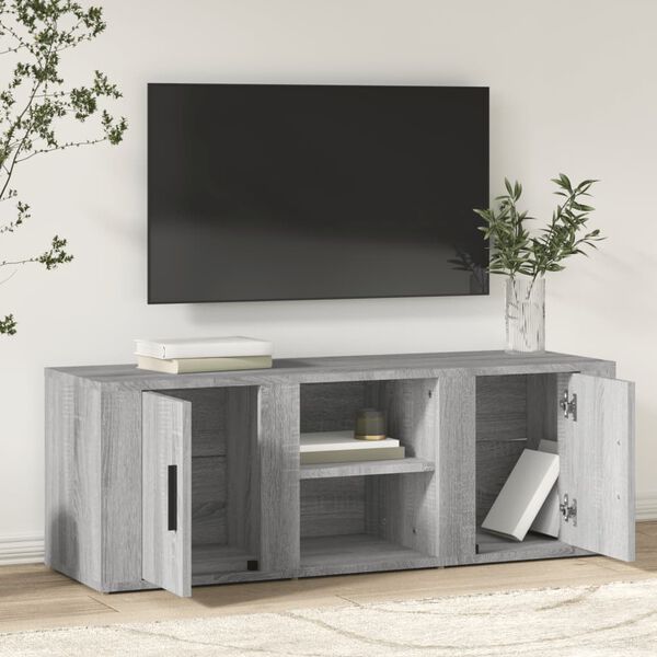 vidaXL Έπιπλο Τηλεόρασης Γκρι Sonoma 100x31,5x35 εκ. από Επεξεργ. Ξύλο