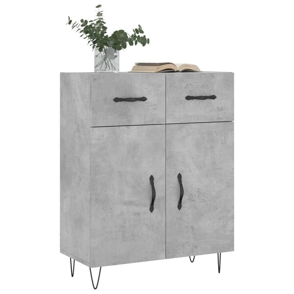vidaXL Ντουλάπι Γκρι Σκυροδέματος 69,5x34x90 εκ. Επεξεργασμένο Ξύλο