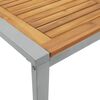 vidaXL Σέτ φαγητού για κήπο 7 pcs Γκρι και καφέ Μασίφ ξύλο ακακίας
