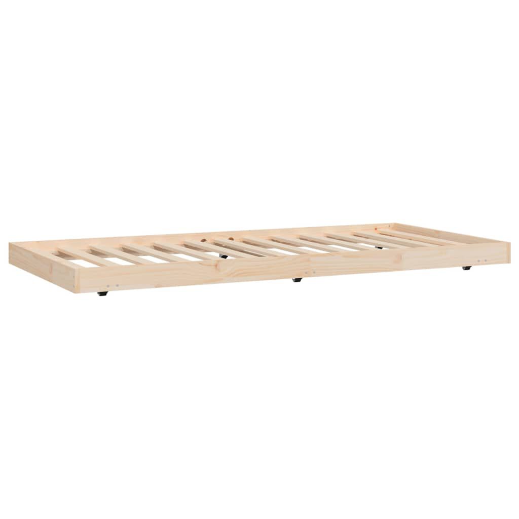 vidaXL Σκελετός Κρεβατιού Χωρίς Στρώμα 75x190 εκ Μασίφ Ξύλο Πεύκου